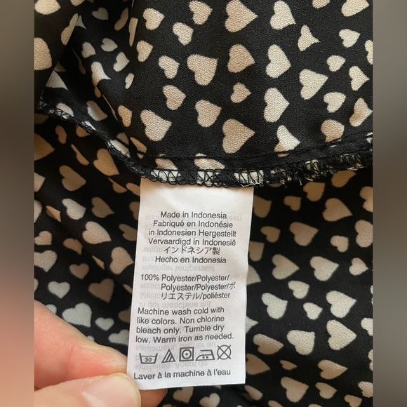 J.Crew Mercantile Women Heart Shape Design Blouse Sized 4 - Picture 8 of 11